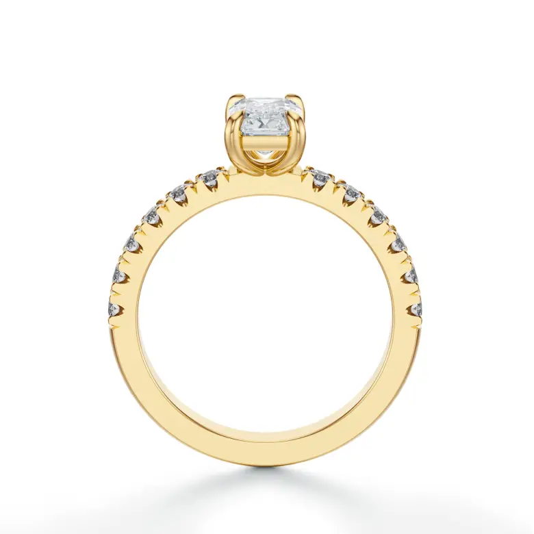 Pierścionek z diamentem szlif szmaragdowy SBPZ_061